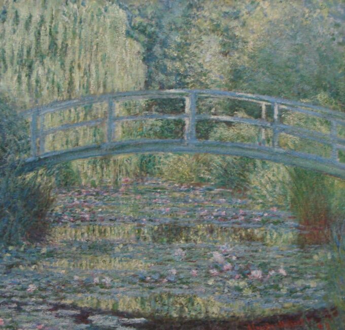 Il bacino delle ninfee, armonia verde – Claude Monet "Les Nymphéas" di Claude Monet 70x70