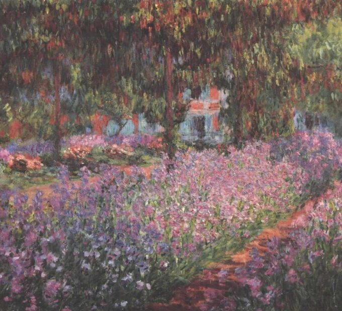 Il Giardino dell’artista a Giverny (iris) – Claude Monet Claude Monet 70x70