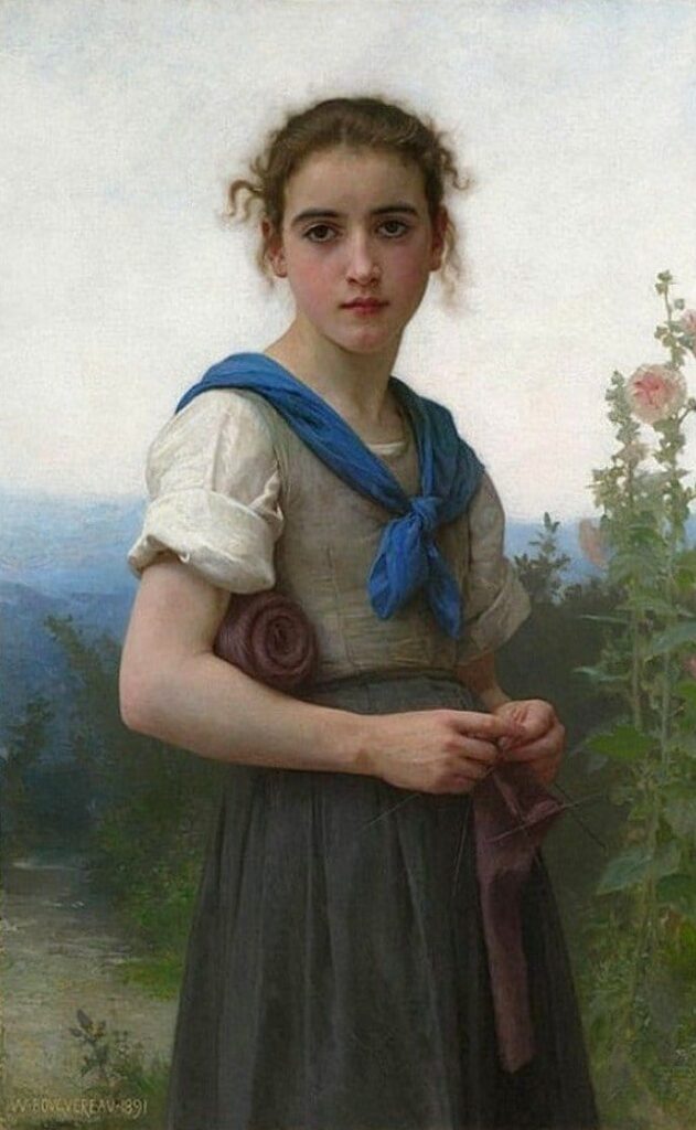 La piccola tricoteuse, 1891 – William Bouguereau William Bouguereau 70x105