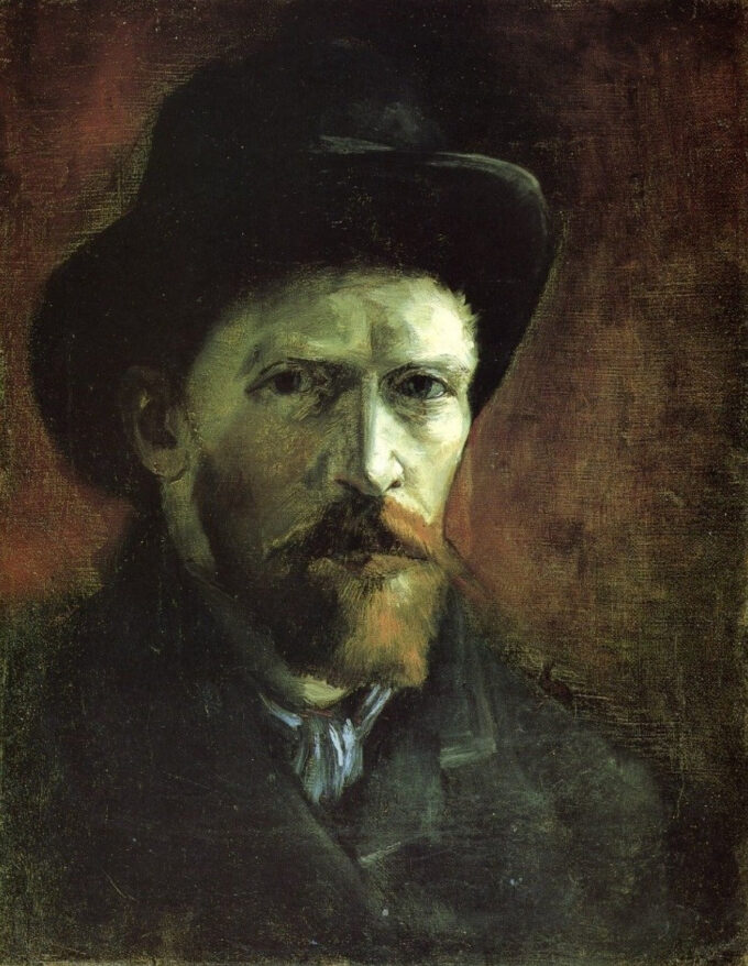 Autoritratto con un cappello di feltro scuro – Van Gogh Gli autoritratti di Vincent van Gogh 70x85