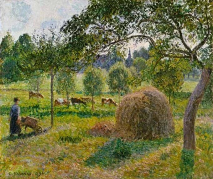 Tramonto a Eragny – Camille Pissarro Camille Pissarro 85x75