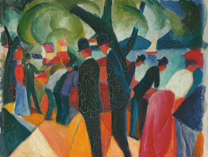 Marche sul ponte – August Macke August Macke 85x75