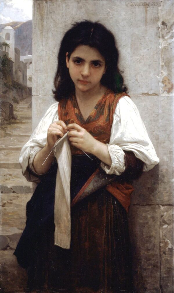 Piccolo tricoteur – William Bouguereau William Bouguereau 70x120