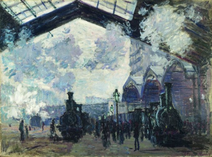 La Gare Saint-Lazare di Claude Monet "Gare Saint-Lazare" di Claude Monet 105x70