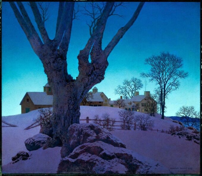 Ferme Hill Top, inverno – Maxfield Parrish Maxfield Parrish 70x70