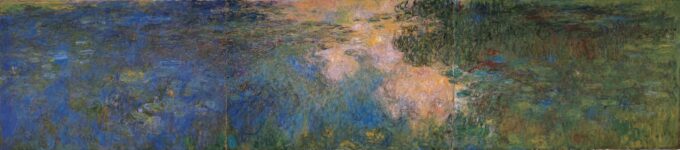 Bacino con ninfee – Claude Monet "Les Nymphéas" di Claude Monet 180x60