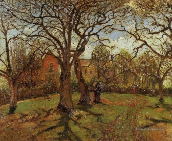 Castagni a Louveciennes in primavera – Camille Pissarro Camille Pissarro 85x75