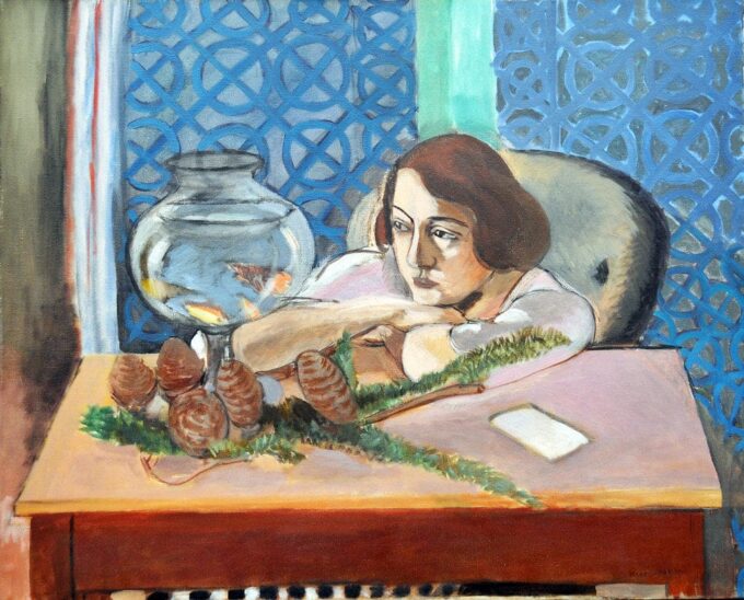 Donna davanti a un acquario – Matisse Henri Matisse 85x75