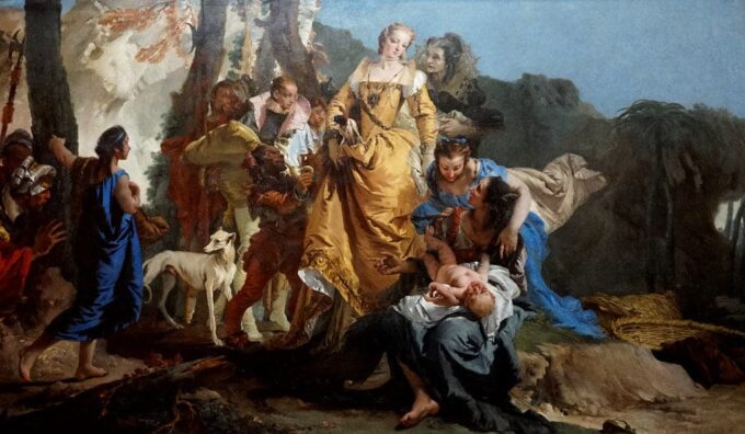 La scoperta del bambino Mosè – Giambattista Tiepolo Giambattista Tiepolo 120x70