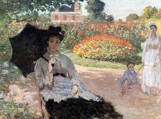 Camille nel giardino con Jean – Claude Monet Claude Monet 105x70