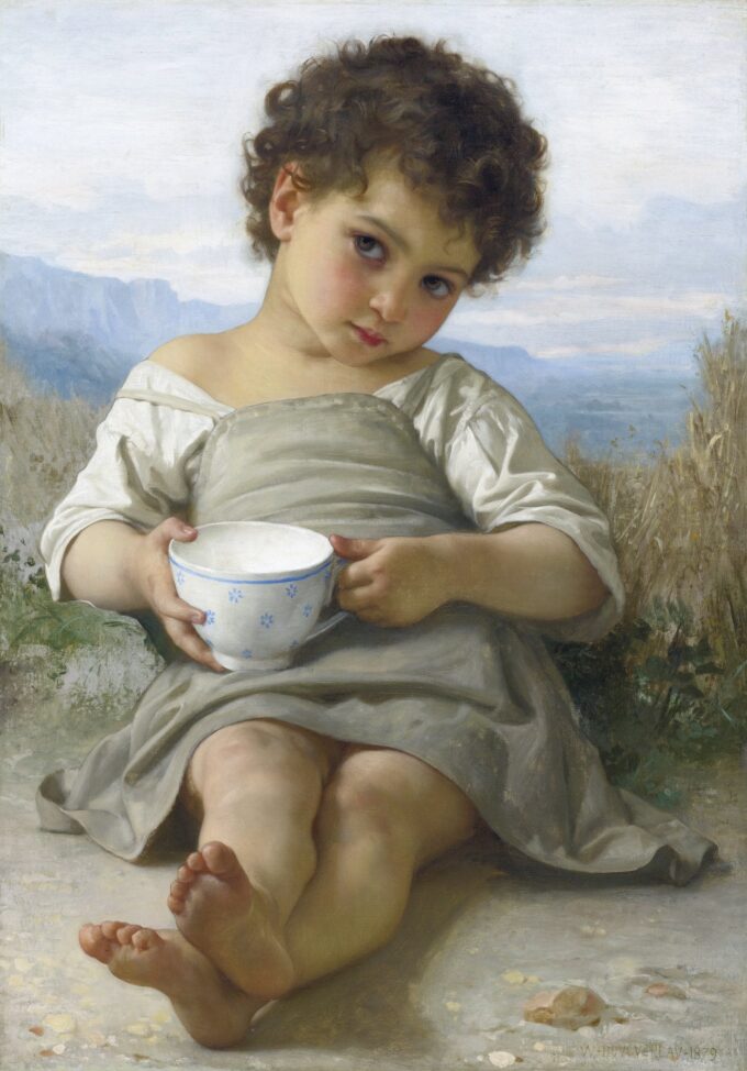 La tazza di latte – William Bouguereau William Bouguereau 70x105