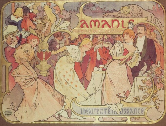 Gli Amanti – Mucha Alfons Mucha 85x75