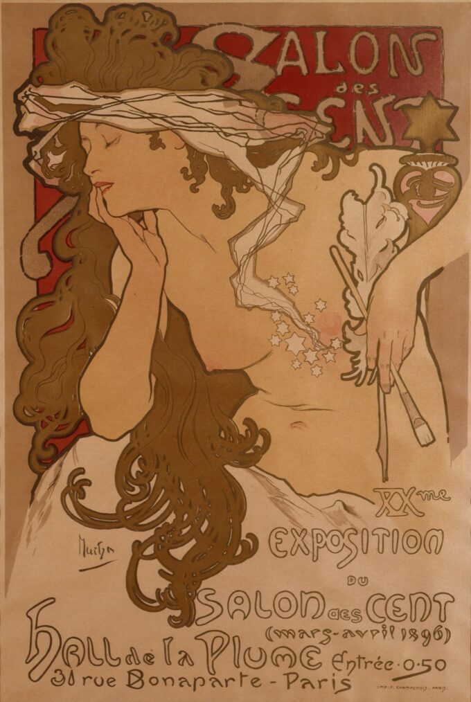 Affiche salone dei cent – Mucha Alfons Mucha 70x105