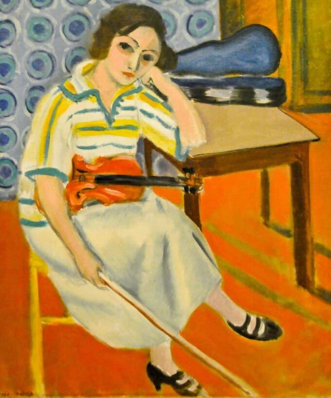 Donna con un violino 1921 – Matisse Henri Matisse 70x85