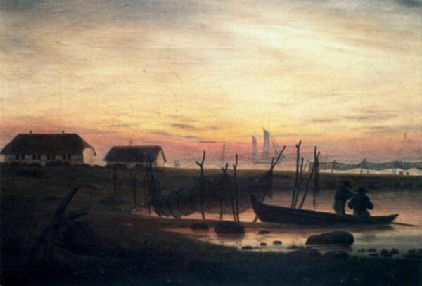 Paesaggio costiero nella luce del sera – Caspar David Friedrich Caspar David Friedrich 105x70