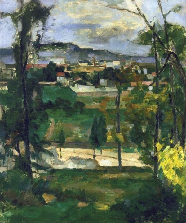 Paesaggio di villaggio in Île-de-France – Paul Cézanne Paul Cézanne 70x85