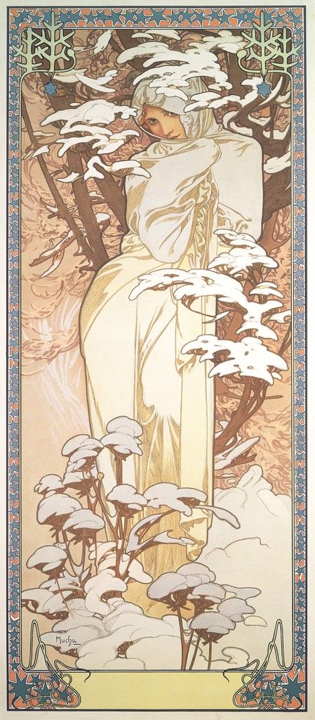 Le Stagioni: Inverno – Mucha Alfons Mucha 70x160