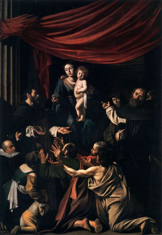 La Madonna del Rosario – Caravaggio Caravaggio 70x105