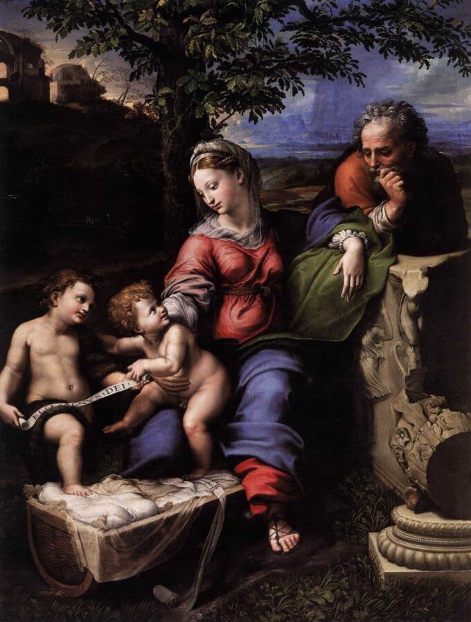 La Sacra Famiglia di Quercia – Raffaello (pittore) Raffaello Sanzio 70x85