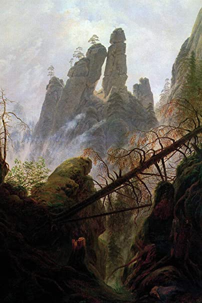 Ravin nella montagna Elbsandsteing – Caspar David Friedrich Caspar David Friedrich 70x105