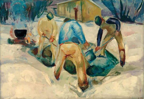 Lavoratori della strada nella neve – Edvard Munch Edvard Munch 105x70