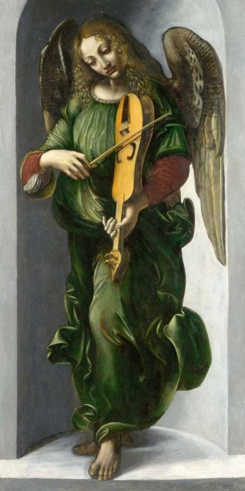 Angelo in verde con violino – Léonard de Vinci Léonard da Vinci 70x140