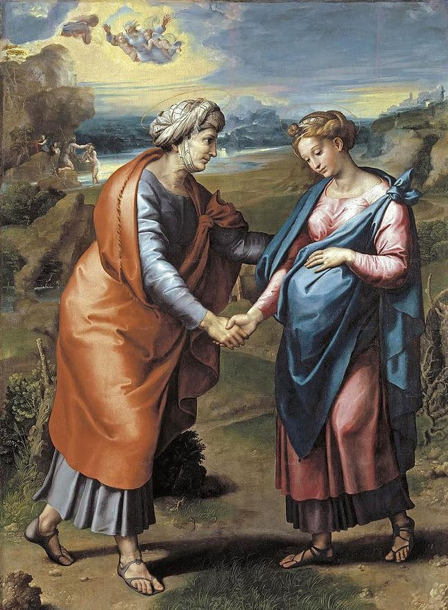 La visita – Raphaël (pittore) Raffaello Sanzio 70x105