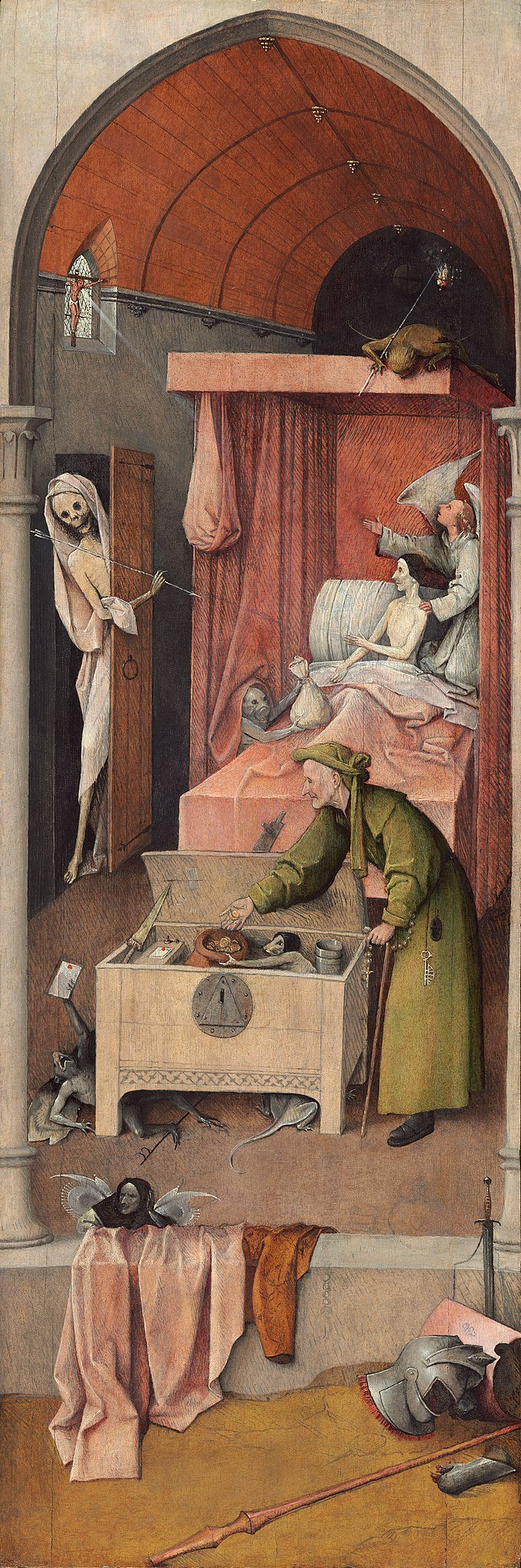 La morte e l’avaro – Jérôme Bosch Hieronymus Bosch 60x180