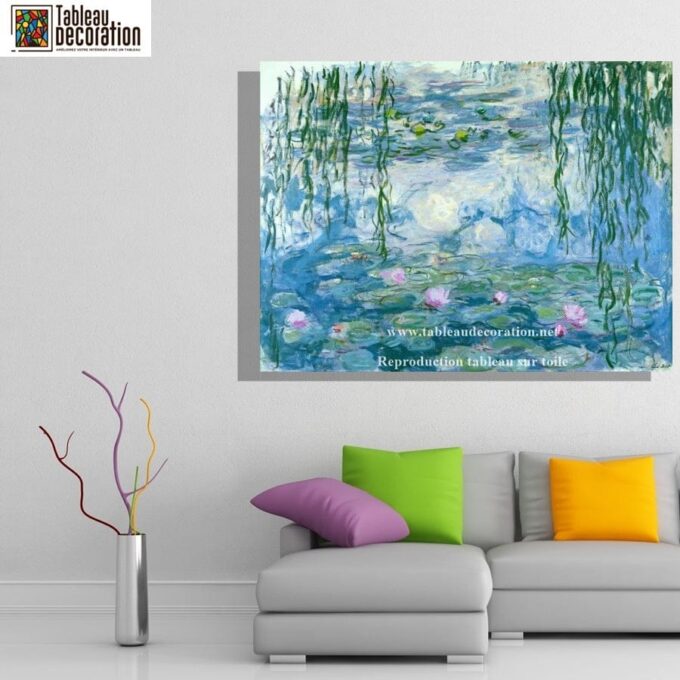 Ninfee – Tavolo Monet "Les Nymphéas" di Claude Monet 85x75 3