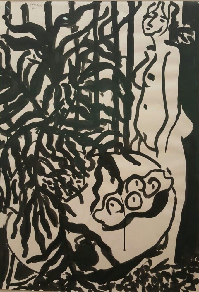 Composizione con un nudo in piedi e una felce nera – Matisse Henri Matisse 70x105