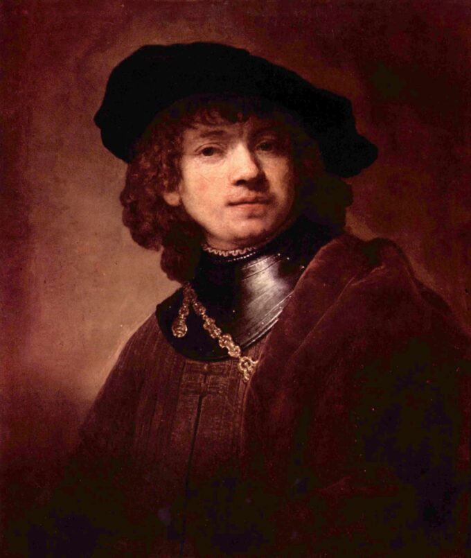 Autoritratto da adolescente – Rembrandt van Rijn Rembrandt van Rijn 70x85