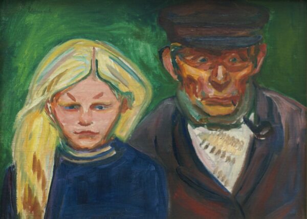 Vecchio pescatore con sua figlia – Edvard Munch Edvard Munch 105x70