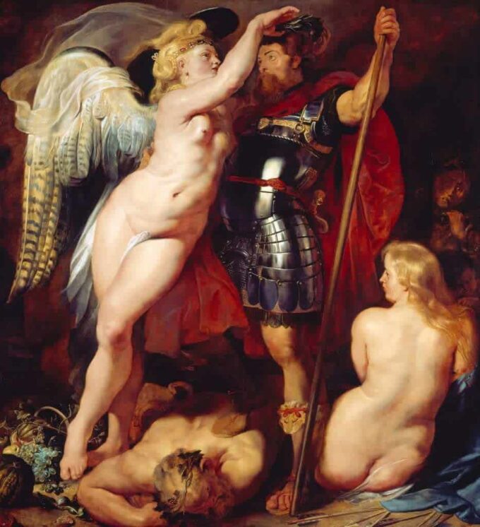 Il coronamento dell’eroe di virtù – Peter Paul Rubens Peter Paul Rubens 70x70