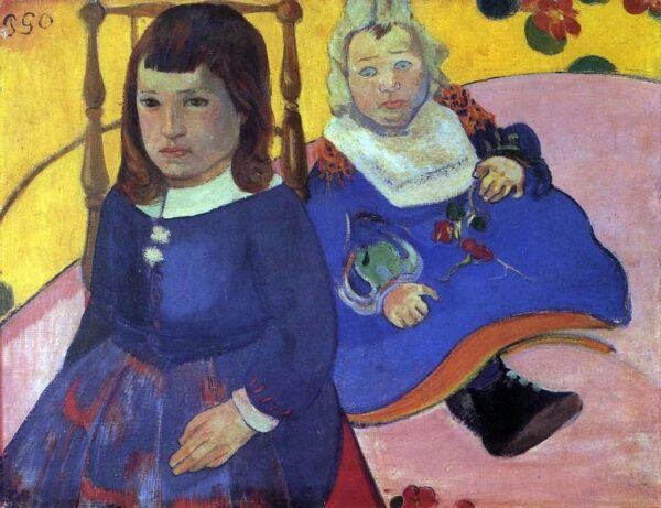 Ritratto di due bambini (Paul e Jean Schuffenecker) – Paul Gauguin Paul Gauguin 85x75