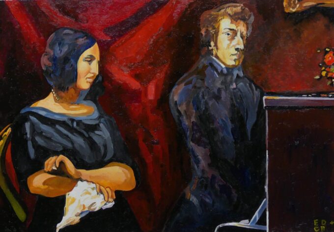 George Sand e Frédéric Chopin – Eugène Delacroix Eugène Delacroix 105x70