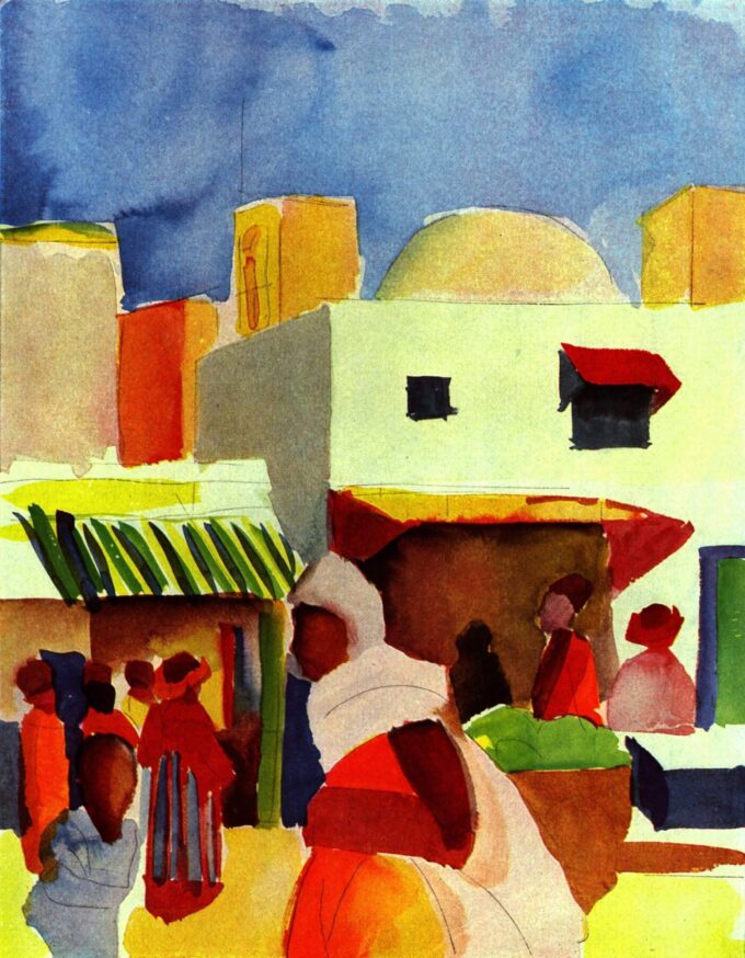 Mercato ad Algeri – August Macke August Macke 70x85