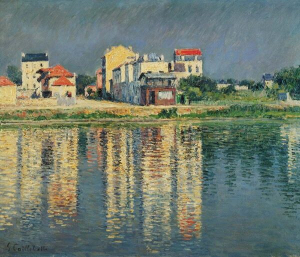 Riflessi di case nell’acqua della Senna vicino ad Argenteuil – Caillebotte Gustave Caillebotte 85x75