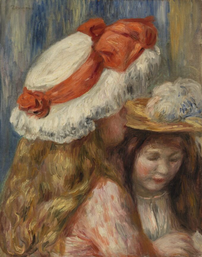 Giovani ragazze con cappelli – Pierre-Auguste Renoir Pierre-Auguste Renoir 70x85