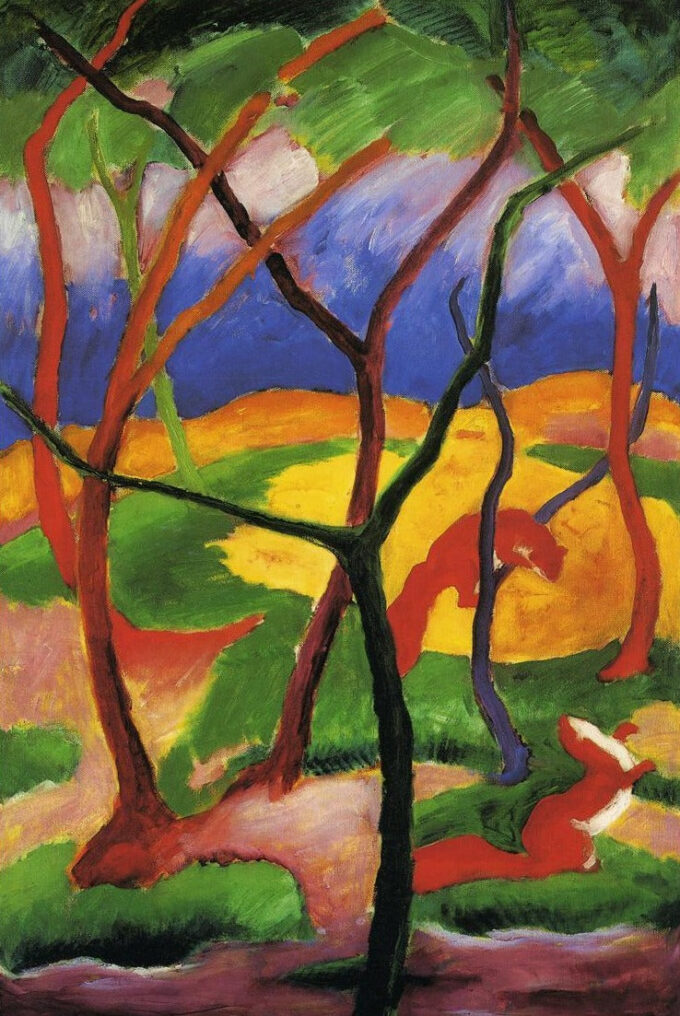 Belette che gioca – Franz Marc Franz Marc 70x105