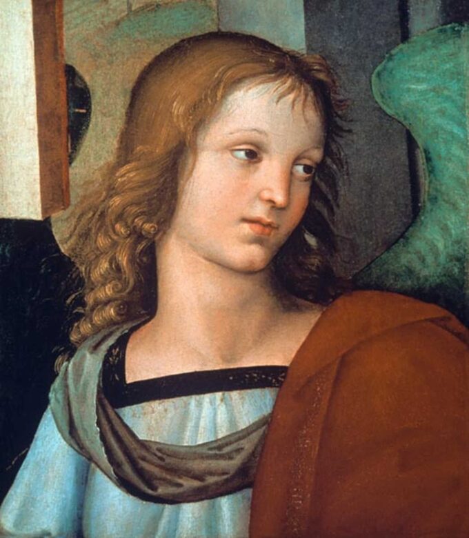 Buste d’ange – Raphaël (pittore) Raffaello Sanzio 70x70