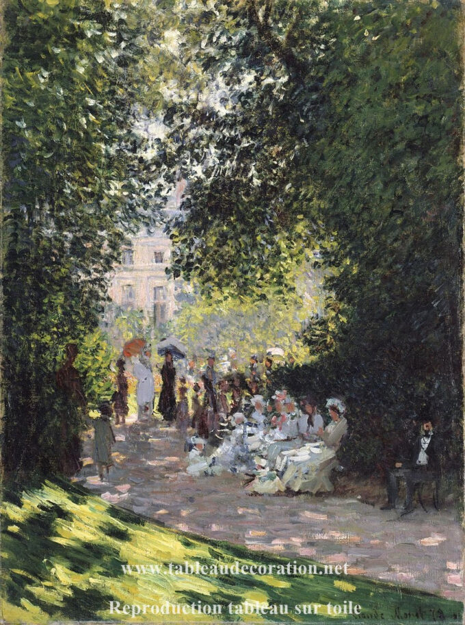 Le Parc Monceau – Dipinto di Monet Claude Monet 70x85