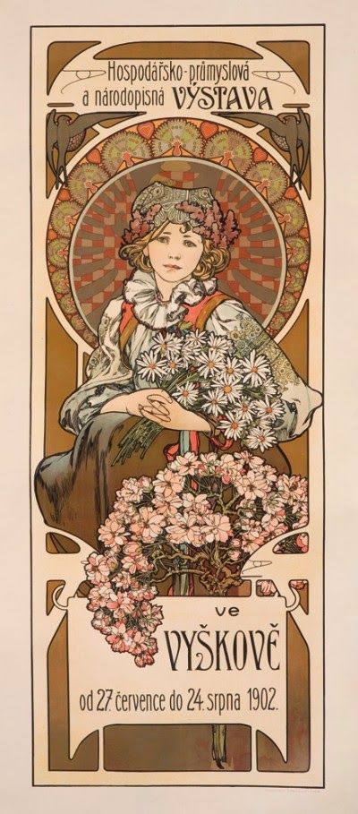 Esposizione di manifesti a Vyskov – Mucha Alfons Mucha 70x160