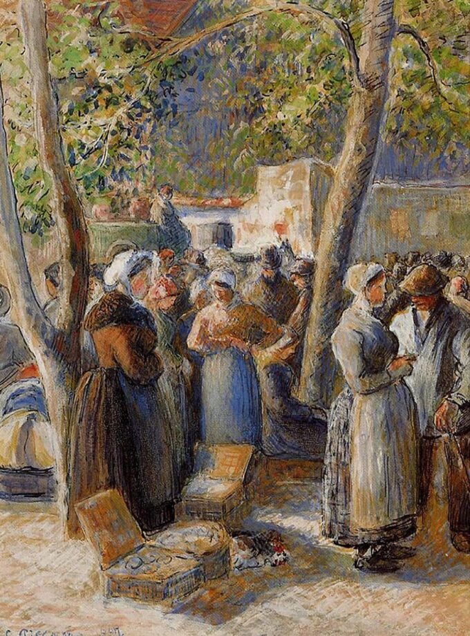 Il mercato a Gisors – Camille Pissarro Camille Pissarro 70x105