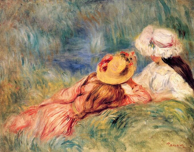 Giovani ragazze al bordo dell’acqua – Pierre-Auguste Renoir Pierre-Auguste Renoir 85x75