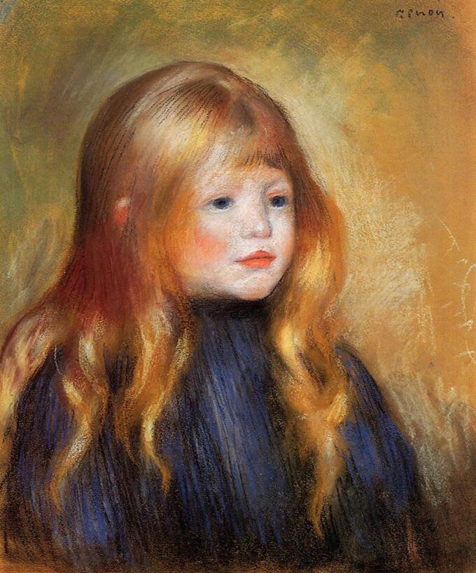 La testa di un bambino – Pierre-Auguste Renoir Pierre-Auguste Renoir 70x85