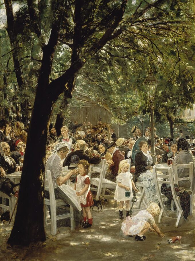 Biergarten di Monaco 1883/84 – Max Liebermann Max Liebermann 70x85