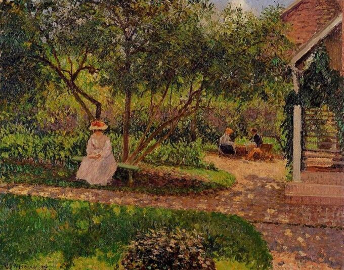 Angolo di giardino a Eragny – Camille Pissarro Camille Pissarro 85x75