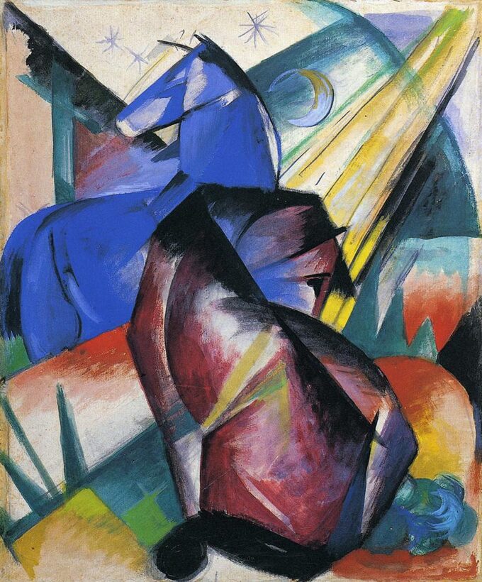 Due cavalli, rosso e blu – Franz Marc Franz Marc 70x85