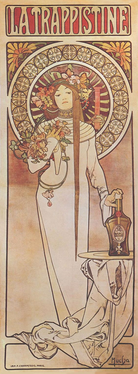 Affiche La Trappistine – Mucha Alfons Mucha 70x160