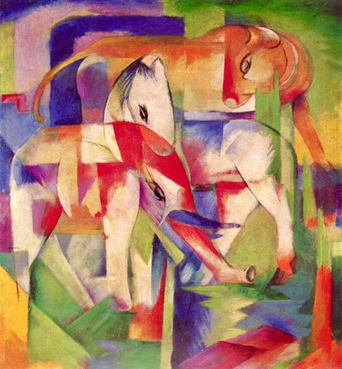 Elefante, cavallo, mucca – Franz Marc Franz Marc 70x70